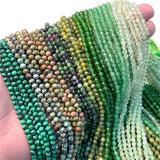 4mm Faceted Malachite Turquoise Stone Beads 15' DIY Jewelry Making