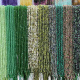 4mm Faceted Malachite Turquoise Stone Beads 15' DIY Jewelry Making