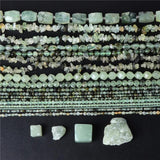 Natural Green Prehnite Stone Bead Spacer Quartzs for Jewelry Making