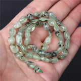 Natural Green Prehnite Stone Bead Spacer Quartzs for Jewelry Making
