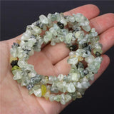 Natural Green Prehnite Stone Bead Spacer Quartzs for Jewelry Making