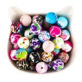 Kovict 10~20Pcs/Lot Leopard Printed Silicone Beads for Baby Teething