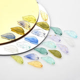 20Pcs 12X30mm Gradient Czech Glazed Wing-shaped Glass Bead For DIY Jewelry