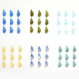 20Pcs 12X30mm Gradient Czech Glazed Wing-shaped Glass Bead For DIY Jewelry