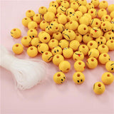 Acrylic Smile Beads For Jewelry Making Round Letter Beads Set