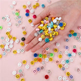 Acrylic Smile Beads For Jewelry Making Round Letter Beads Set