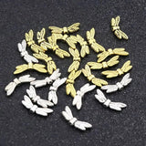 50pcs Dragonfly Metal Spacer Beads for Jewelry Making DIY Accessories