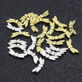 50pcs Dragonfly Metal Spacer Beads for Jewelry Making DIY Accessories