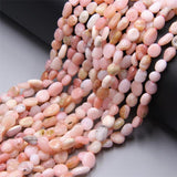 Natural Pink Opal Stone Beads 6-8mm Irregular Shape for DIY Jewelry Making