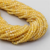 High Yellow Agates Faceted Natural Stone Beads for Jewelry Making