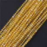High Yellow Agates Faceted Natural Stone Beads for Jewelry Making