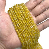 High Yellow Agates Faceted Natural Stone Beads for Jewelry Making