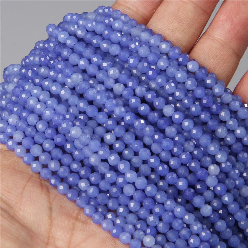 Small 3/4MM Faceted Agate Stone Beads for Jewelry Making