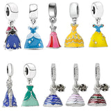 Disney Princess Dress Pendant DIY Charms Bracelet Beads