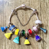 Disney Princess Dress Pendant DIY Charms Bracelet Beads