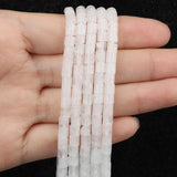 4x4mm Natural Stone Cylinder Crystal Beads Spacer Beads 15''