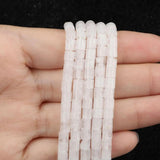 4x4mm Natural Stone Cylinder Crystal Beads Spacer Beads 15''