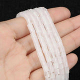 4x4mm Natural Stone Cylinder Crystal Beads Spacer Beads 15''