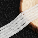 4x4mm Natural Stone Cylinder Crystal Beads Spacer Beads 15''