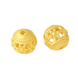 10mm Matte Beads Metal Hollow Out Spacer Loose Beads DIY Jewelry Making