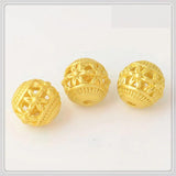 10mm Matte Beads Metal Hollow Out Spacer Loose Beads DIY Jewelry Making