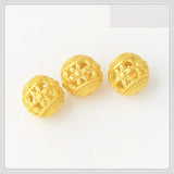 10mm Matte Beads Metal Hollow Out Spacer Loose Beads DIY Jewelry Making