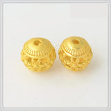 10mm Matte Beads Metal Hollow Out Spacer Loose Beads DIY Jewelry Making