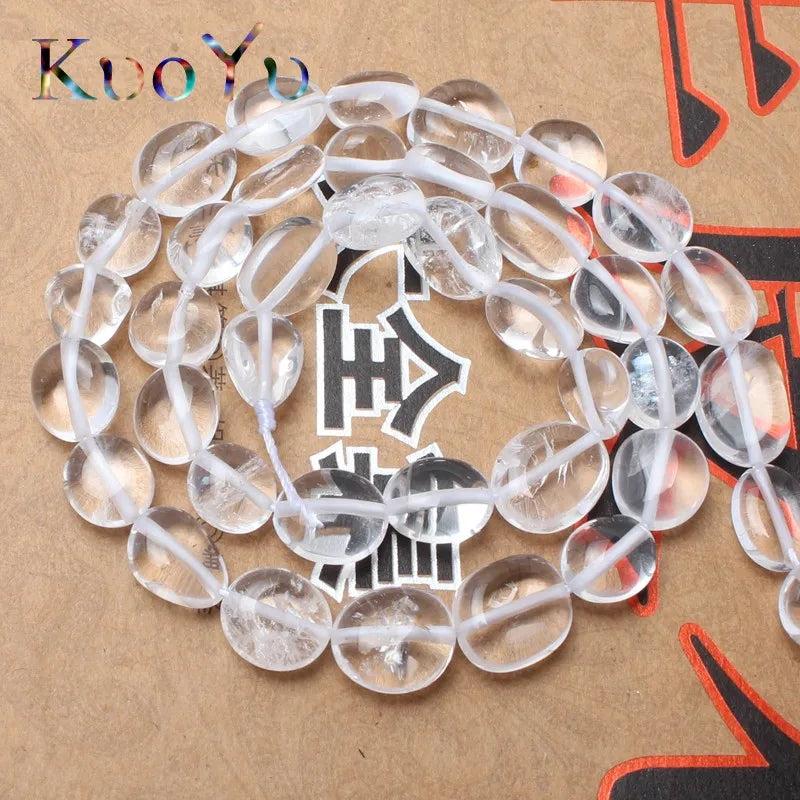 Irregular Clear Quartz Crystal Loose Beads for Jewelry Making 15inches