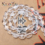 Irregular Clear Quartz Crystal Loose Beads for Jewelry Making 15inches
