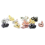 4pcs Elephant Head Copper Beads CZ Pendants for Jewelry Making