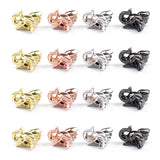 4pcs Elephant Head Copper Beads CZ Pendants for Jewelry Making