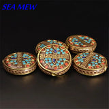 2 PCS 29mm*8mm Metal Brass Flat Spacer Beads For Jewelry Making