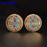 2 PCS 29mm*8mm Metal Brass Flat Spacer Beads For Jewelry Making