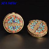 2 PCS 29mm*8mm Metal Brass Flat Spacer Beads For Jewelry Making