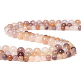 Natural Purple Yellow Violet Lilac Jaspers Stone Beads Round Loose Bead