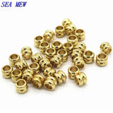 100 PCS Raw Brass Round Spacer Beads for Jewelry Making
