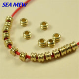 100 PCS Raw Brass Round Spacer Beads for Jewelry Making