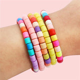 6MM Colorful Soft Pottery Loose Beads Cylindrical Necklace Hand Beaded