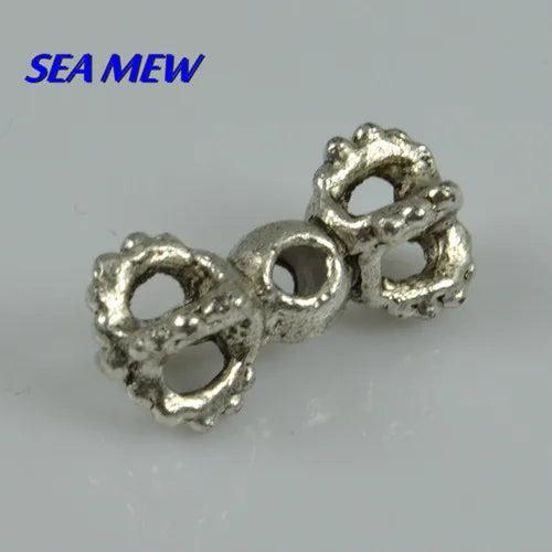 30pcs Tibetan Buddhist Silver Spacer Beads Vajra Pestle/Vajra Bell Charm