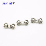 30pcs Tibetan Buddhist Silver Spacer Beads Vajra Pestle/Vajra Bell Charm