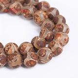 Carnelian Tibetan Dzi Football Beads Round Loose Beads 6 8 10mm