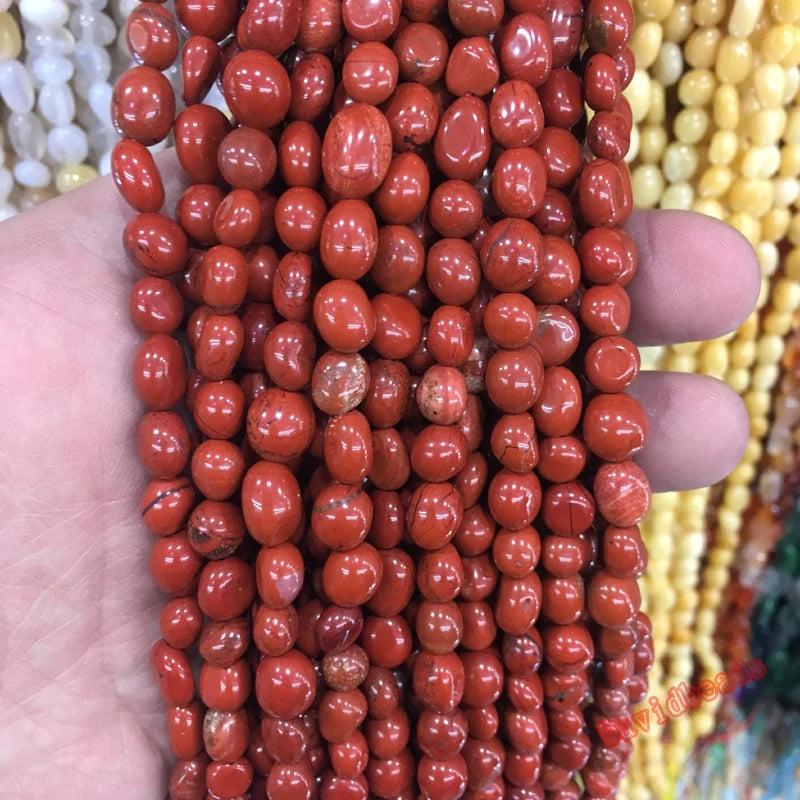 Irregular Red River Stone Beads 6-8mm Natural Shape