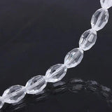 50pcs Oval Faceted Austrian Olives Crystal Beads Teardrop Glass Bead