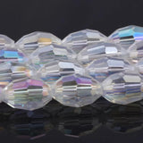 50pcs Oval Faceted Austrian Olives Crystal Beads Teardrop Glass Bead