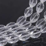 50pcs Oval Faceted Austrian Olives Crystal Beads Teardrop Glass Bead