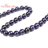 Purple Tiger Eye Stone Agat Strand Bead 4-12mm for DIY Bracelet Necklace