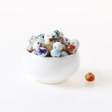 100pcs Mixed Round Ceramic Beads Loose Beads 3mm Hole Bead Jewelry Making
