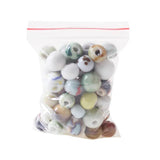 100pcs Mixed Round Ceramic Beads Loose Beads 3mm Hole Bead Jewelry Making