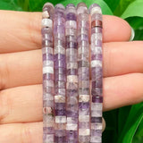 Purple Amethysts Quartz Stone Rondelle Beads for DIY Jewelry Making