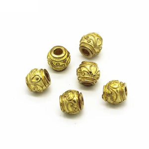 10PCS 8mm*7.5mm Raw Brass Spacer Beads DIY Metal Beads